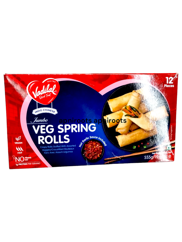 VADILAL - INDO CHINESE VEG SPRING ROLLS 12PCS - 555GM