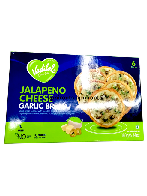VADILAL - GARLIC BREAD JALAPENO CHEESE - 180GM