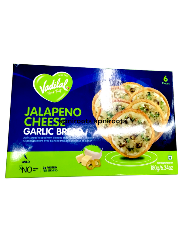 VADILAL - GARLIC BREAD JALAPENO CHEESE - 180GM