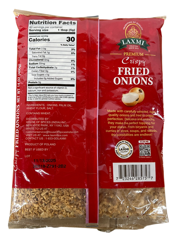 LAXMI - CRISPY FRIED ONIONS - 400GM