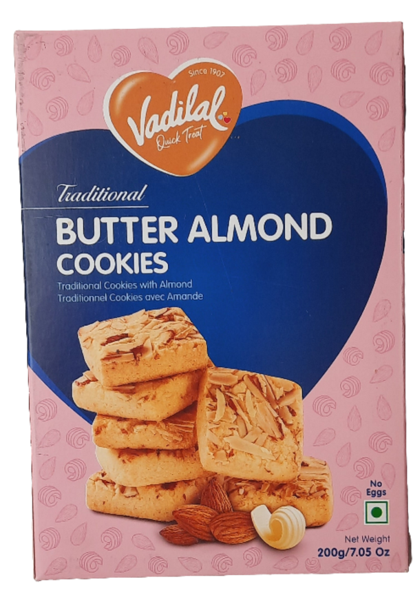 VADILAL - BUTTER ALMOND COOKIES - 200GM