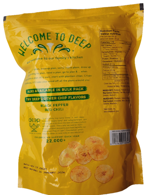 DEEP - ROUND PLANTAIN CHIPS ORIGINAL - 340GM