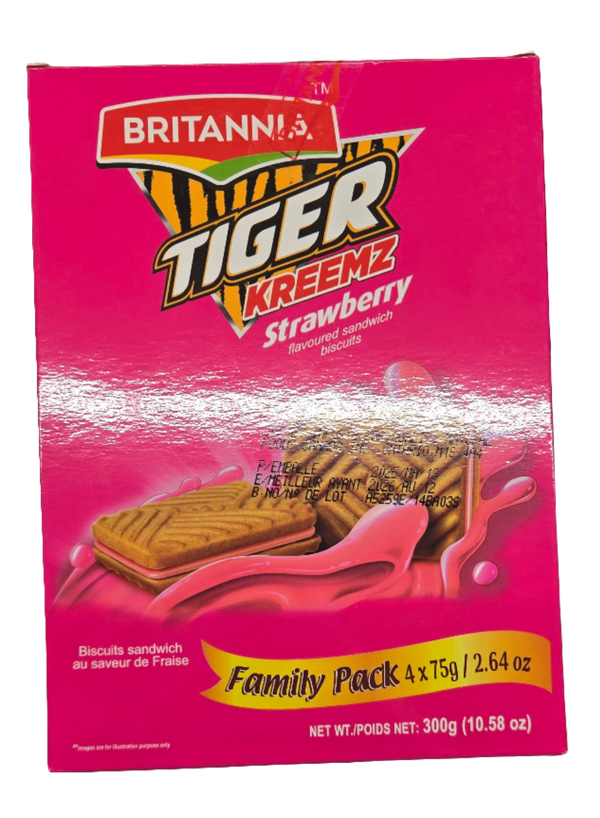 BRITANNIA - TIGER KREEMZ STRAWBERRY - 300GM