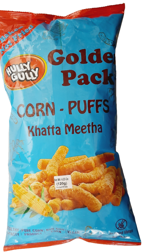 HULLY GULLY - CORN PUFFS KHATTA MEETHA - 120GM