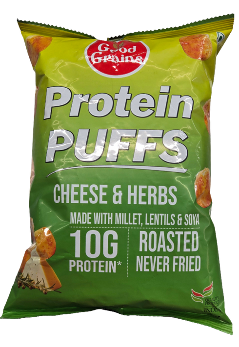 GOOD GRAINS - PROTEIN PUFFS - CHEESE & HERBS -60GM