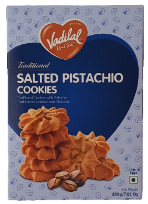 VADILAL - SALTED PISTACHIO COOKIES - 200GM
