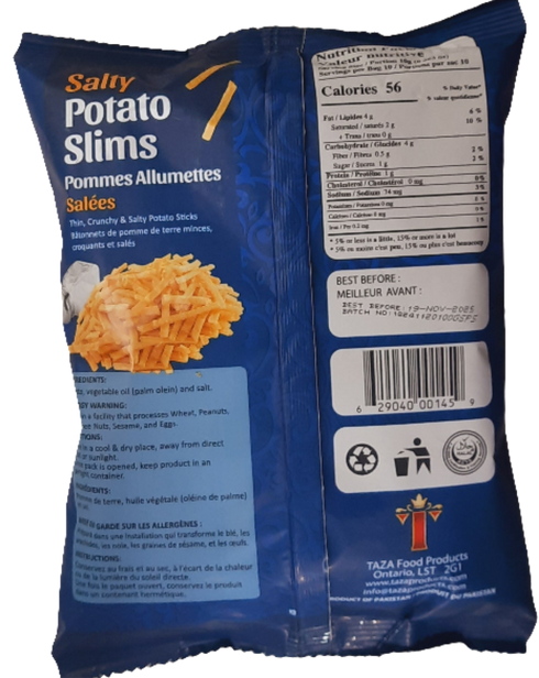TAZA - SALTY POTATO SLIMS - 100GM