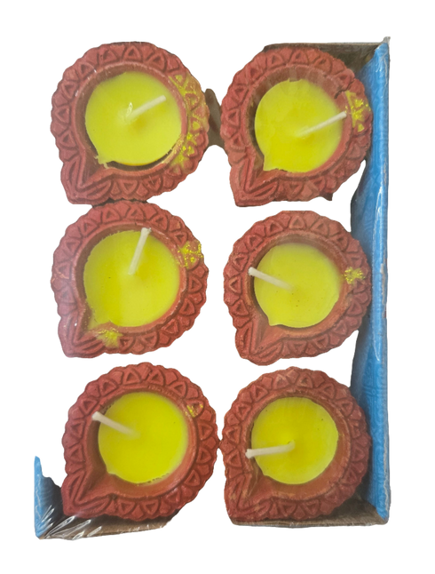COLOURED WAX DIYA-6PC