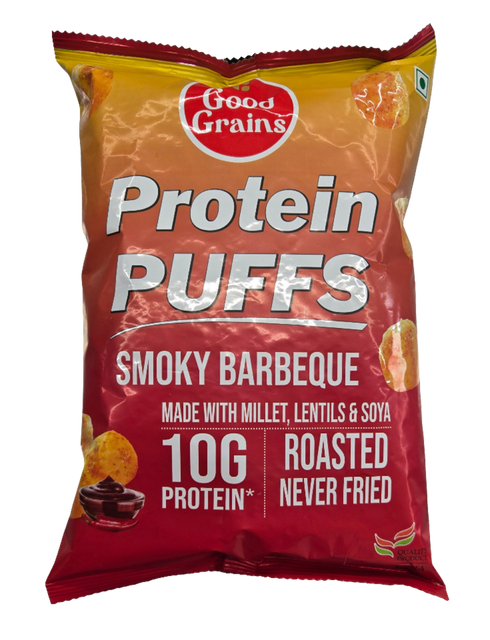 GOOD GRAINS - PROTEIN PUFFS - SMOKY BARBEQUE - 60GM