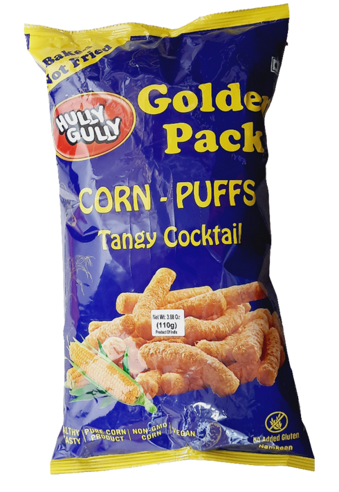 HULLY GULLY - CORN PUFFS TANGY COCKTAIL - 110GM