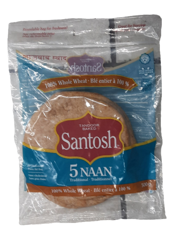 SANTOSH - WHOLE WHEAT NAAN - 500GM
