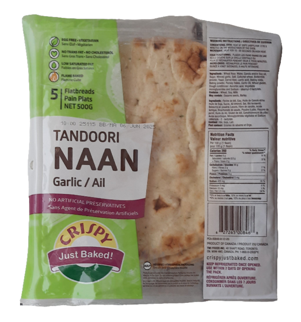 CRISPY - GARLIC TANDOORI NAAN - 500GM