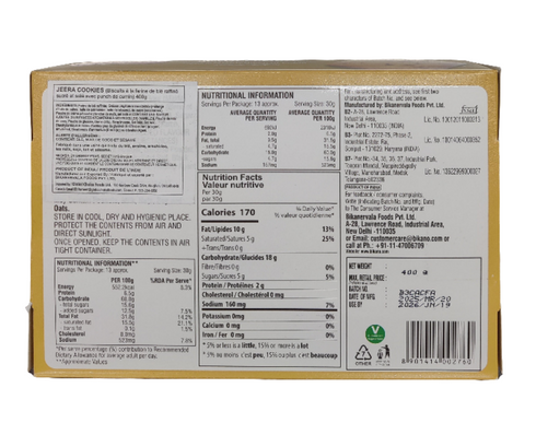 BIKANO - JEERA COOKIES - 400GM