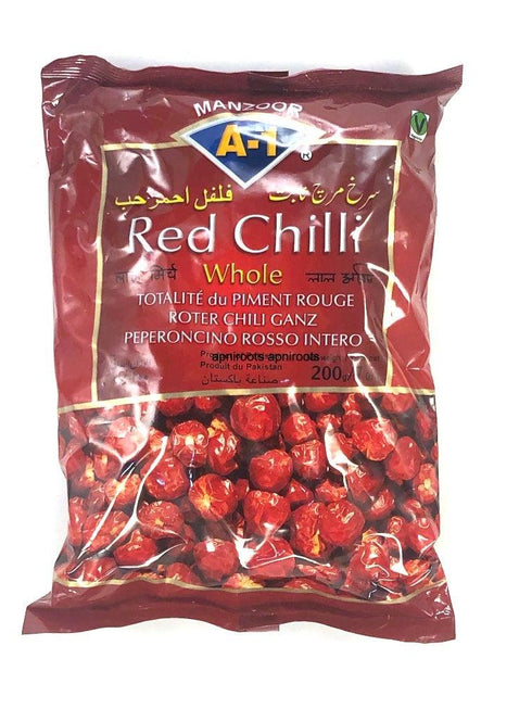 A1 ROUND RED CHILLI WHOLE200G - apniroots Grocery
