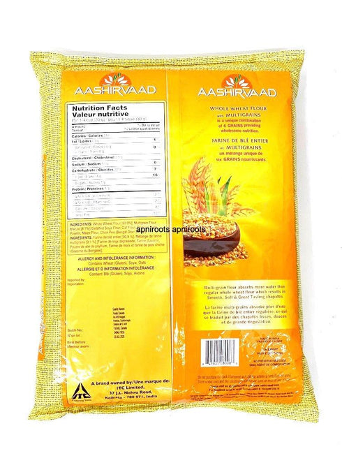 AASHIRVAAD MULTIGRAIN ATTA 20LB - apniroots Grocery
