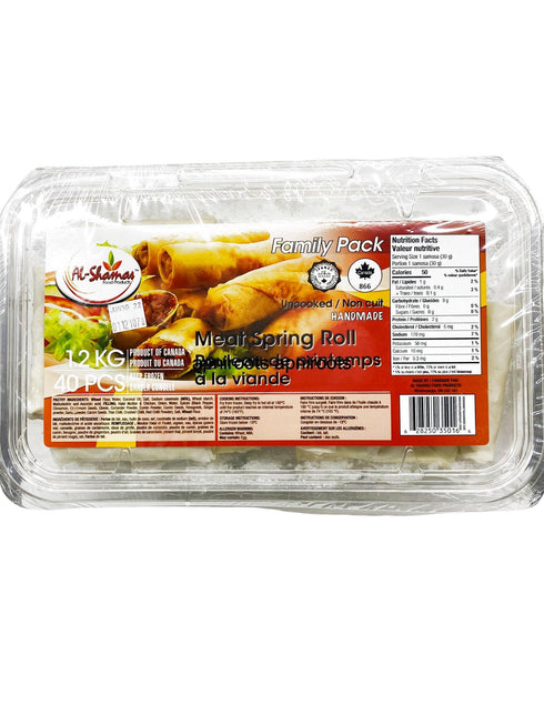 ALSHAMASMEAT SPRING ROLL 1.2KG - apniroots Grocery
