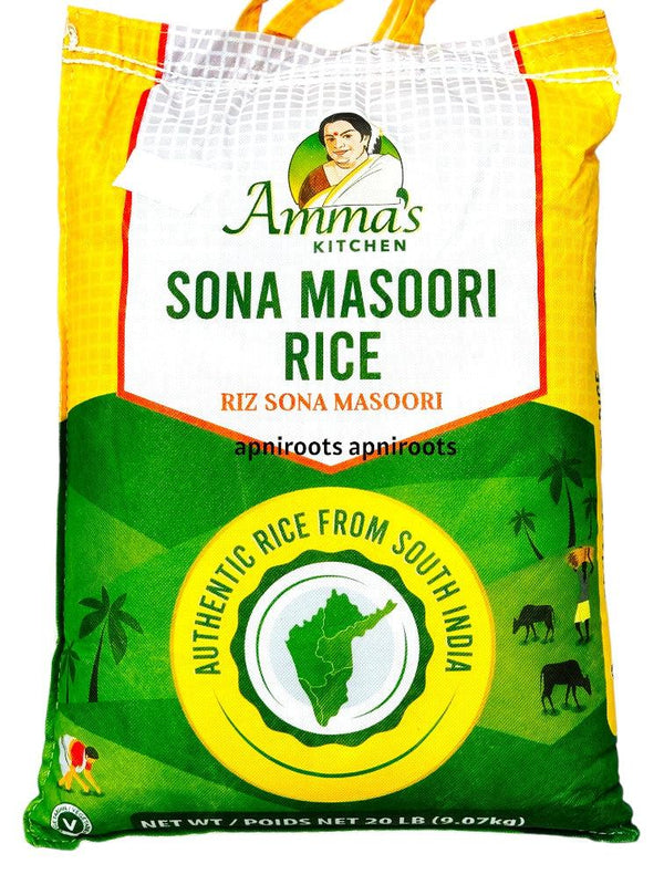 Amma s Sona Masoori Rice 20lb - apniroots Grocery