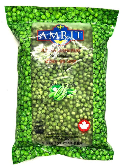 AMRIT GREEN PEAS1.5KG - apniroots Grocery