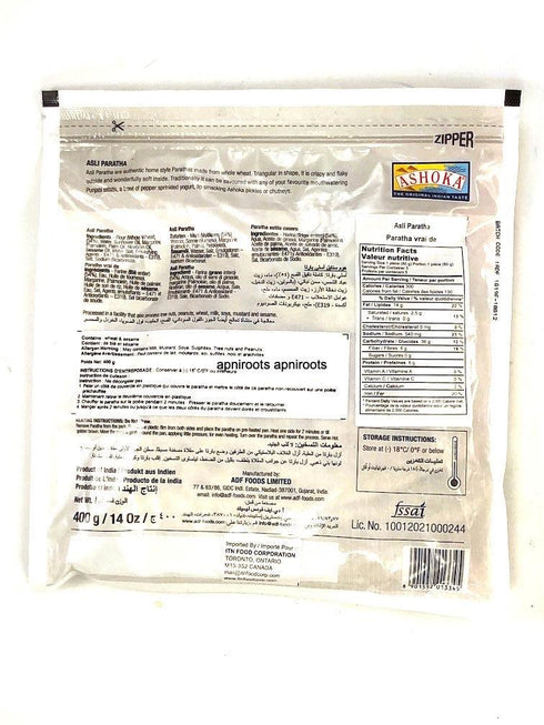 ASHOKA_ASLI PARATHA 5PC-400GM - apniroots Grocery