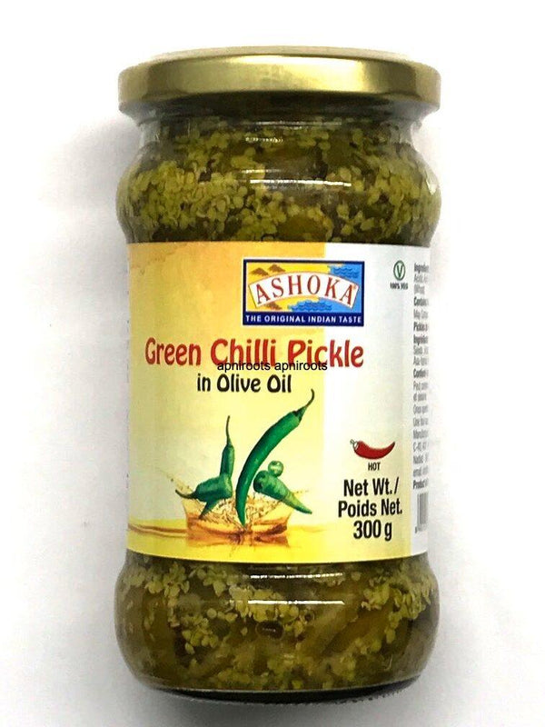 ASHOKA GREEN CHILI PICKLE 300G - apniroots Grocery