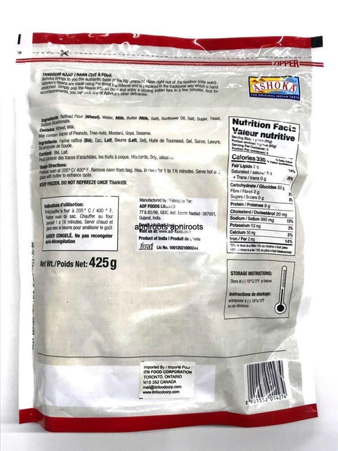 ASHOKA TANDOORI NAAN5PIC - apniroots Grocery