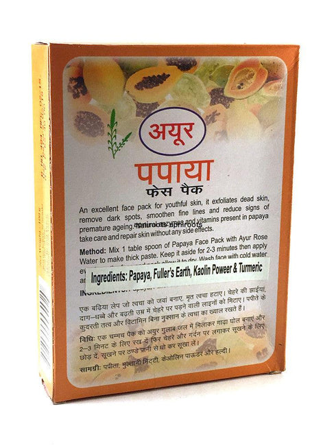 Ayur - Papaya Face Pack - 100gm - apniroots Grocery
