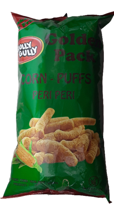 HULLY GULLY - CORN PUFFS - PERI PERI - 120GM