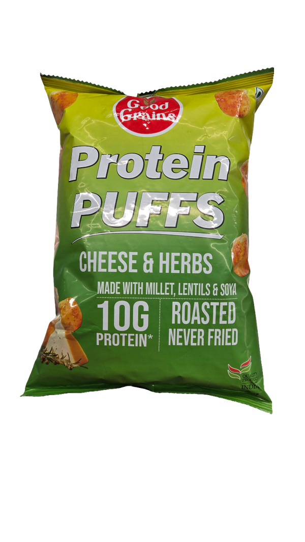 GOOD GRAINS - PROTEIN PUFFS - CHEESE & HERBS -60GM