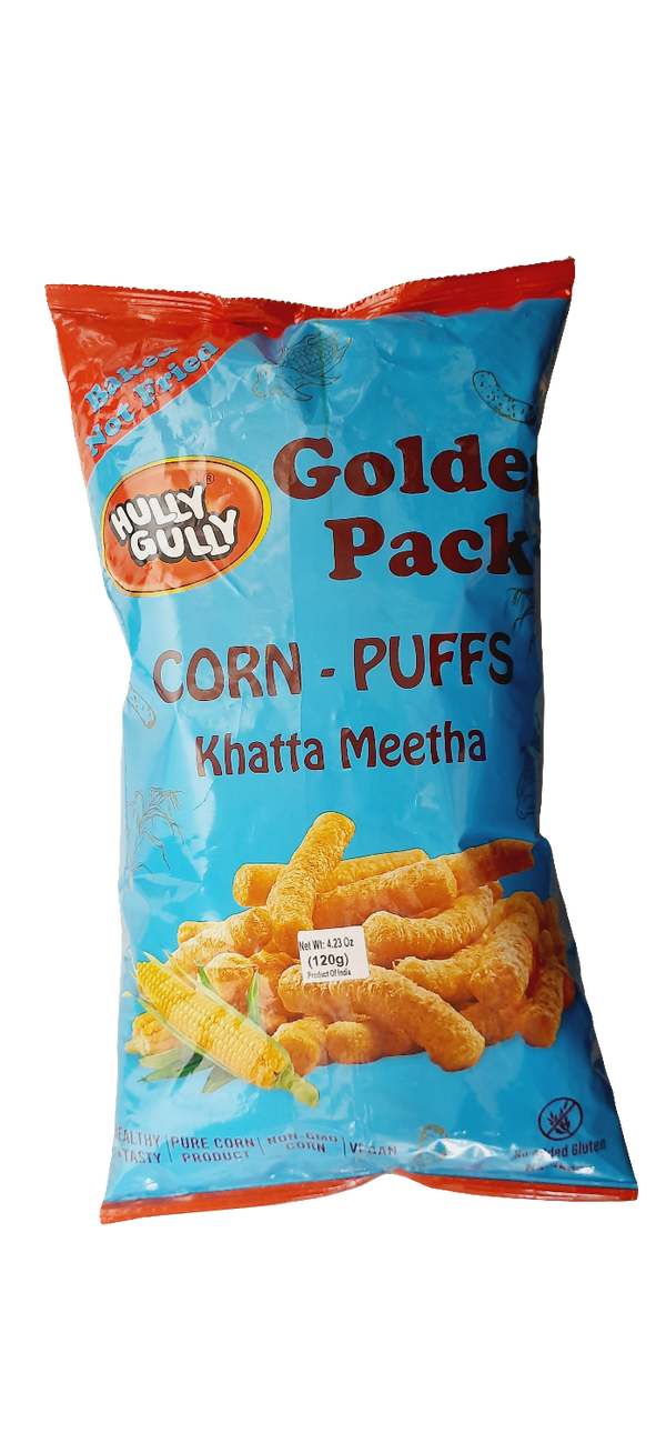 HULLY GULLY - CORN PUFFS KHATTA MEETHA - 120GM