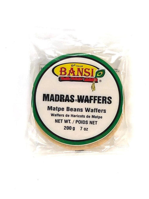 BANSI MADRAS WAFERS PAPAD 7OZ - apniroots Grocery