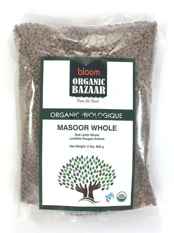 Bloom Organic Bazaar - Masoor Whole - 908gm - apniroots Grocery
