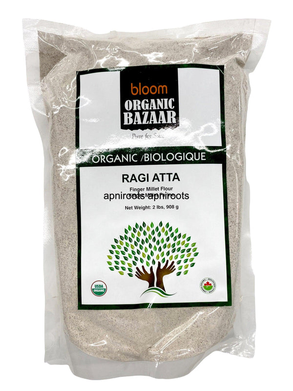 BLOOM ORGANIC RAGI ATTA 908GM - apniroots Grocery