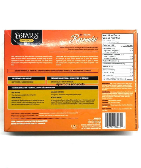 BRAR KESAR RASMALAI 12PCS - apniroots Grocery