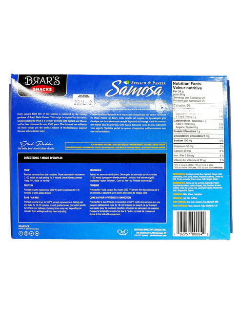 BRAR'S SPIN&PANEERSAMOSA 624GM - apniroots Grocery