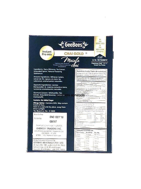 CHAI GOLD MASALA TEA10 - apniroots Grocery