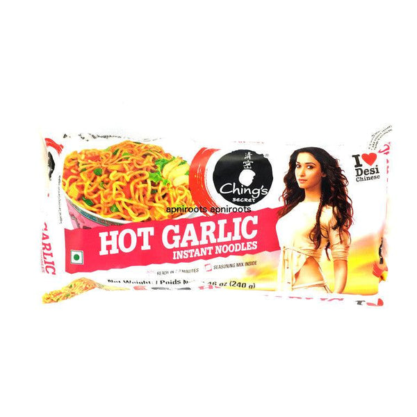 Chings - Hot Garlic Instant Noodles - 240gm - apniroots Grocery