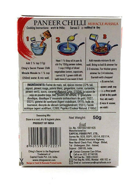 Chings - Paneer Chilli Miracle Masala - 50gm - apniroots Grocery