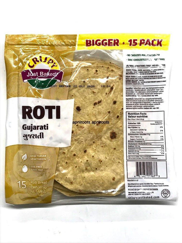 CRISPY GUJRATI ROTI 15PK (585G - apniroots Grocery