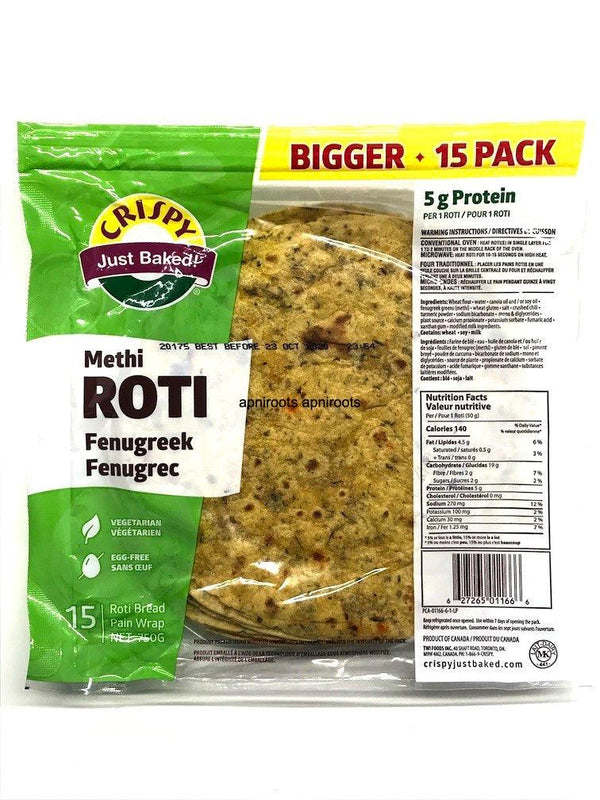 CRISPY METHI ROTI-15PK - apniroots Grocery