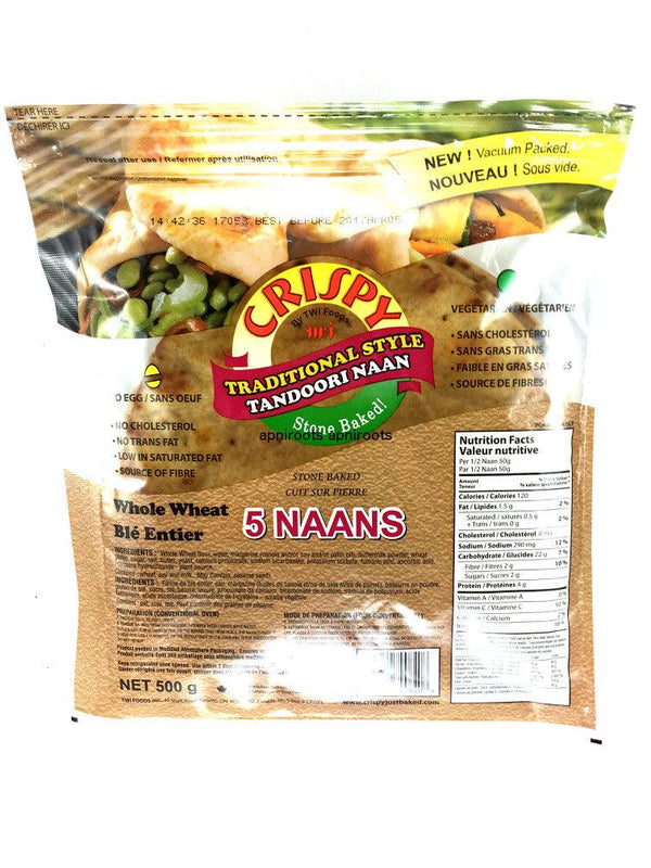 Crispy - Whole Wheat Naan 5Pcs - 500gm 5 - apniroots Grocery