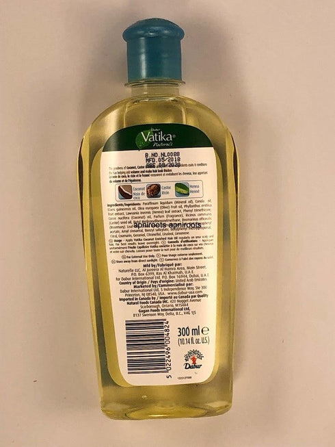 DABUR VATIKA COCONUT OIL 300ML - apniroots Grocery