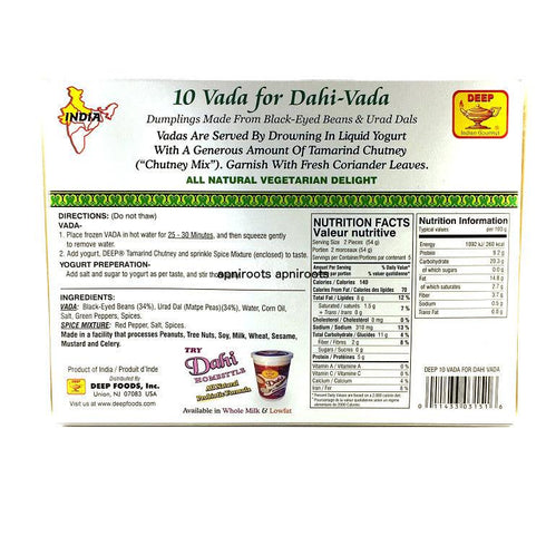 Deep - 10 Vada For Dahi-Vada - 255gm - apniroots Grocery