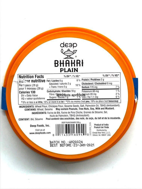 DEEP BHAKRI PLAIN 200GM - apniroots Grocery