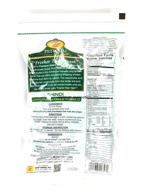 Deep - Bhindi - CUT OKRA-340 gm - apniroots Grocery