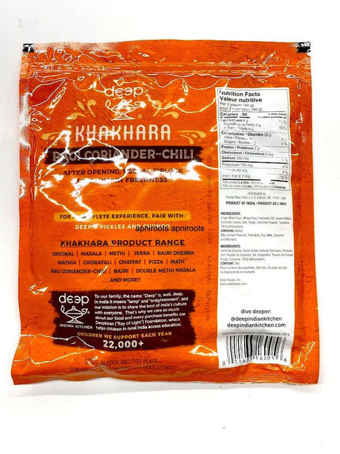 DEEP CORI/CHILI KHAKHARA 200GM - apniroots Grocery