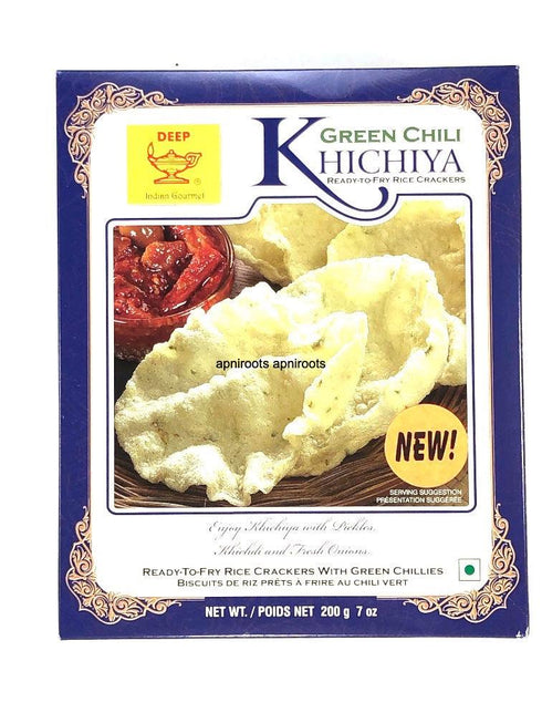 DEEP GREEN CHILLI KHICHIYA 200 - apniroots Grocery