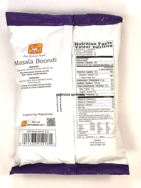 DEEP MASALA BOONDI 340G - apniroots Grocery