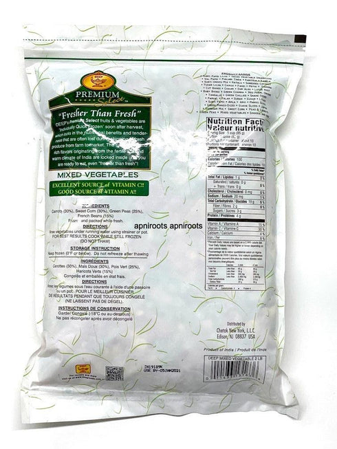 DEEP MIX VEGETABLE 2LB - apniroots Grocery