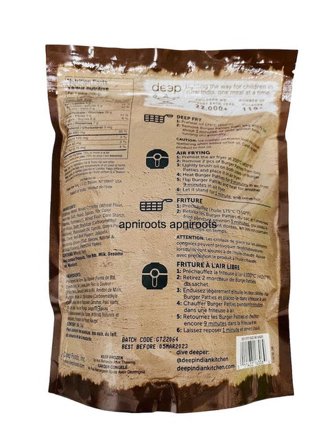 DEEP VEGGI ZINGY BURGERS 400GM - apniroots Grocery