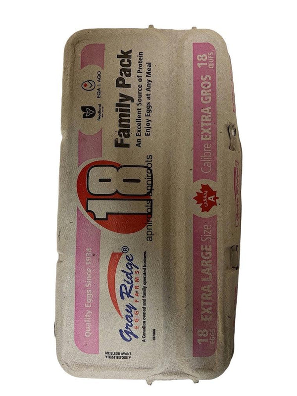 EGGS EXTRA LARGE WHITE 18PK - apniroots Grocery
